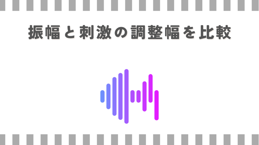 振幅と刺激の調整幅を比較
